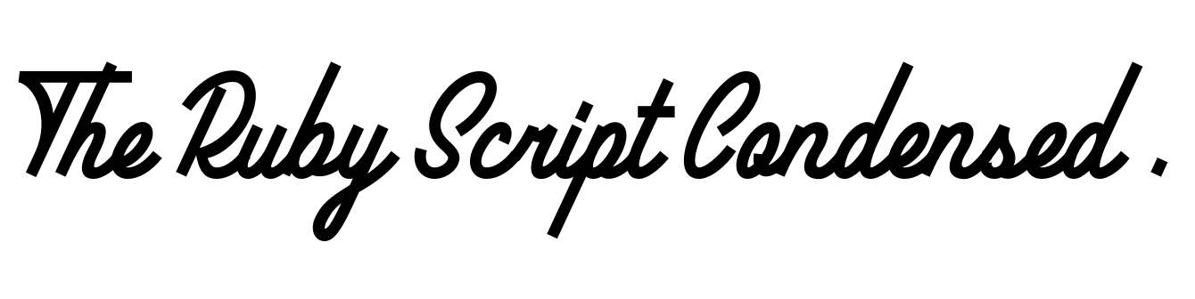 The Ruby Script Condensed Bold
